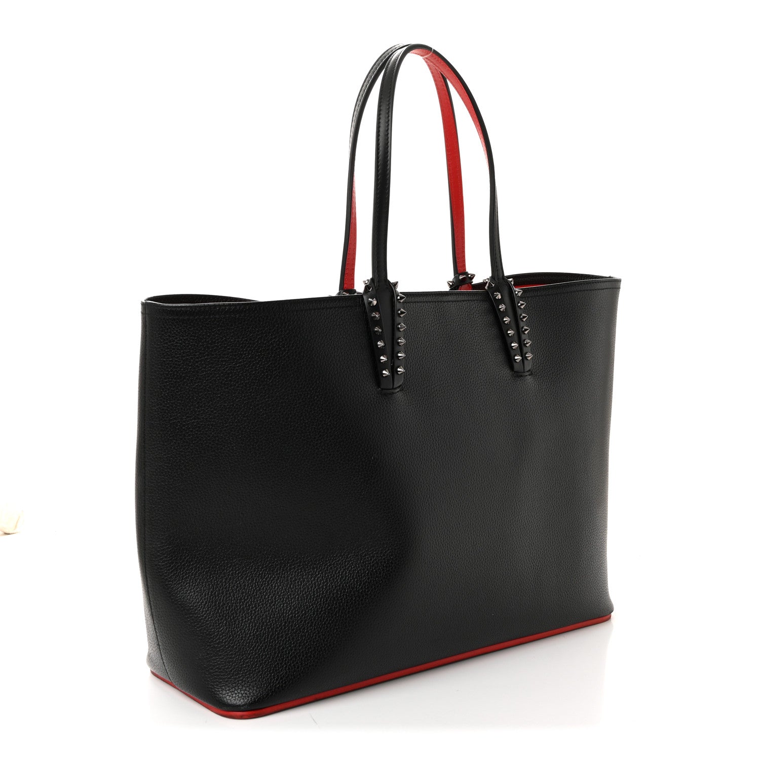 Christian Louboutin Calfskin Spikes East West Cabata Tote Black 4 of 11