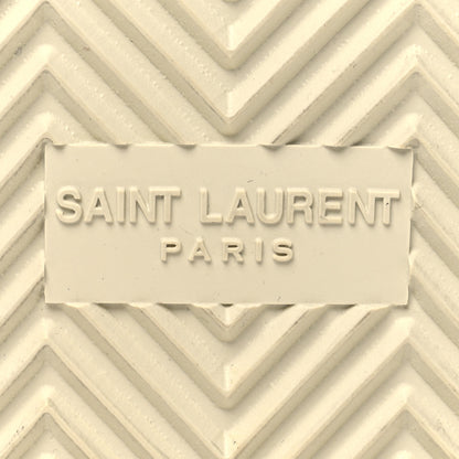 Saint Laurent Distressed Canvas Court Classic Sneakers 39 Panna 7 of 8