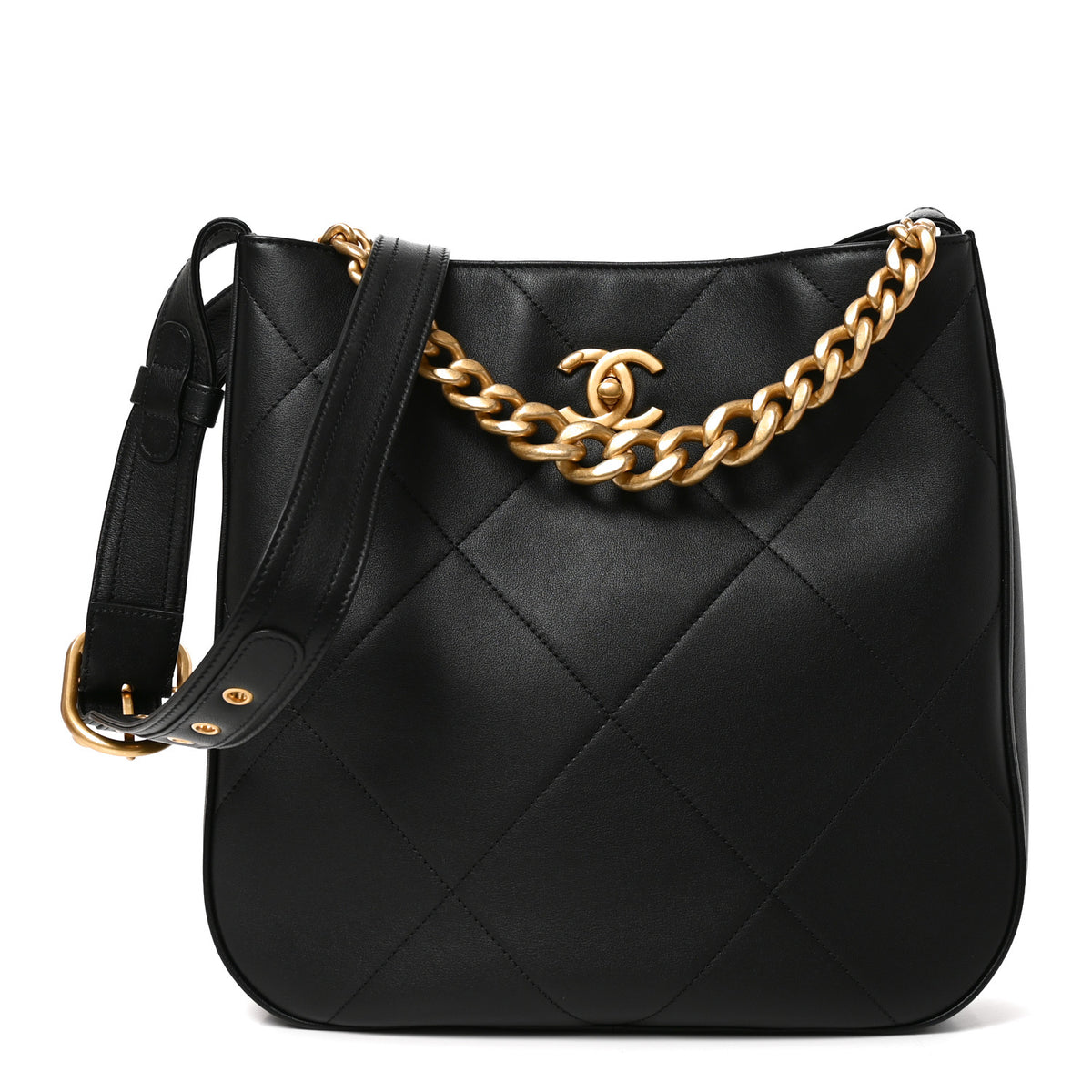 Chanel Calfskin Stitched Easy Mood Hobo Black 1 of 10