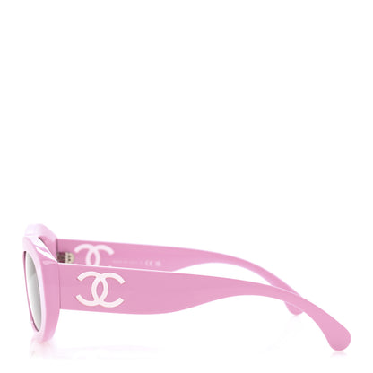 Chanel Acetate Nyon Oval CC Sunglasses 5528-A Pink 3 of 8