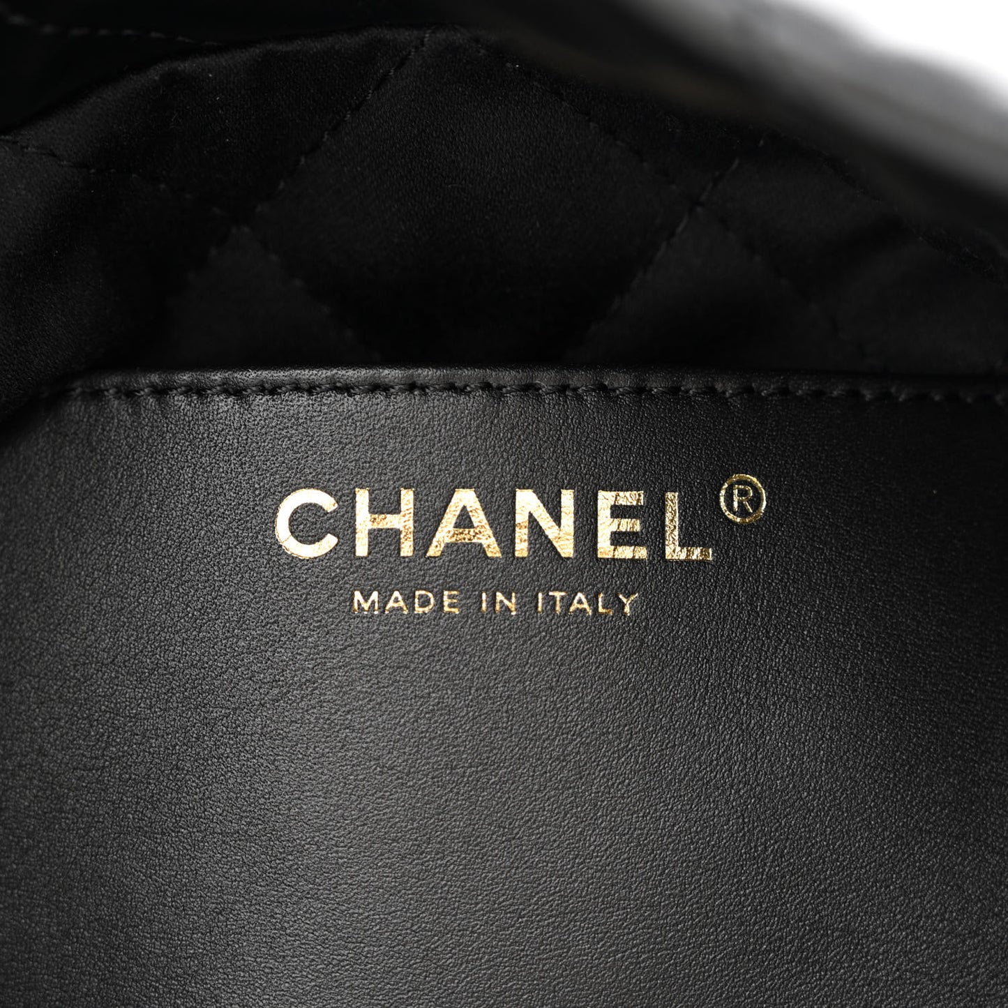 Shiny Calfskin Quilted Mini Chanel 22 Black