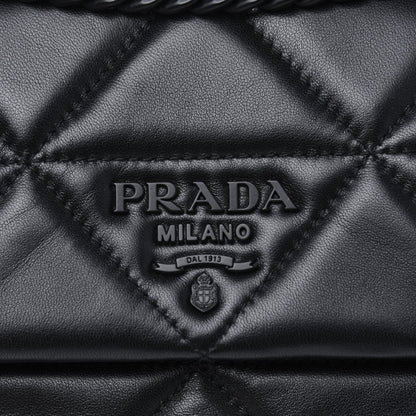 Prada Nappa Triangle Stitched Small Spectrum Bag Black 5 of 5