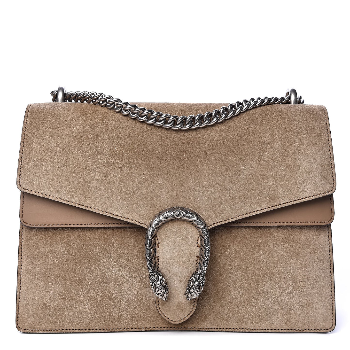 Suede Medium Dionysus Shoulder Bag Taupe