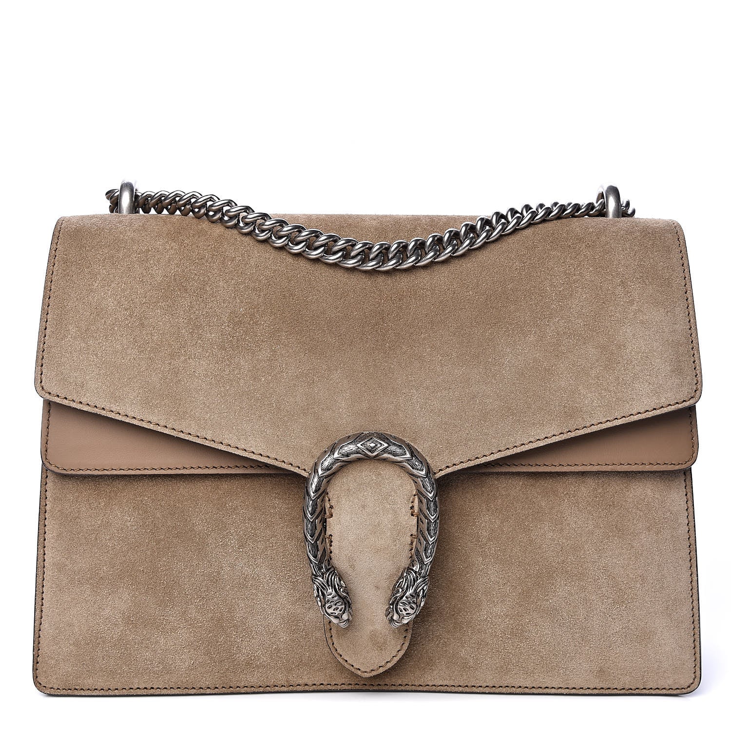Gucci Suede Medium Dionysus Shoulder Bag Taupe 1 of 10