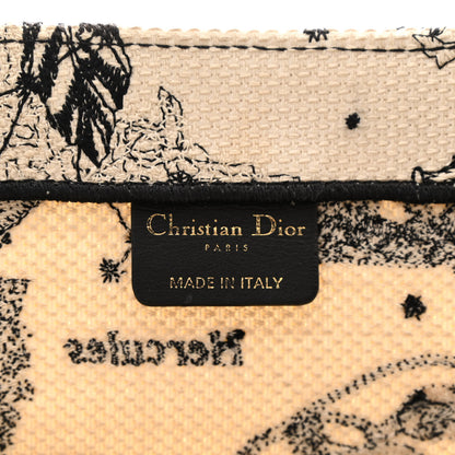 Christian Dior Canvas Embroidered Large Zodiac Toile De Jouy Book Tote Latte 6 of 9