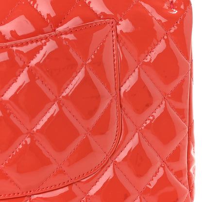 Chanel Patent Calfskin Quilted Medium Double Flap Red 12 of 14