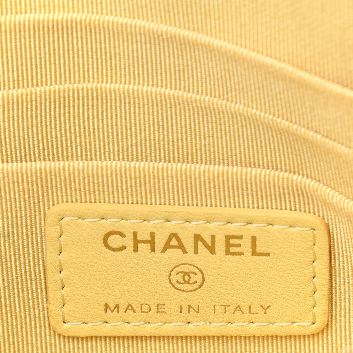 Chanel Lambskin Quilted Zipped Pouch Pink Yellow 6 of 13