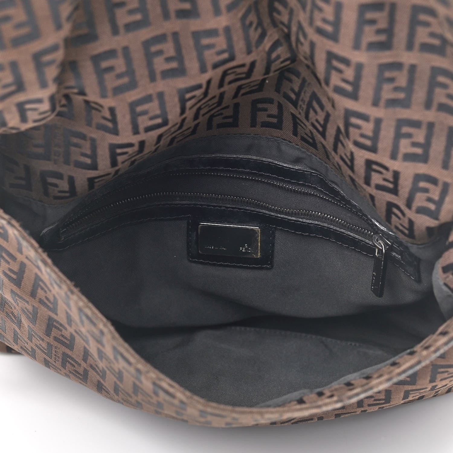 Fendi Zucchino Vitello Mama Baguette Black Moro 4 of 13