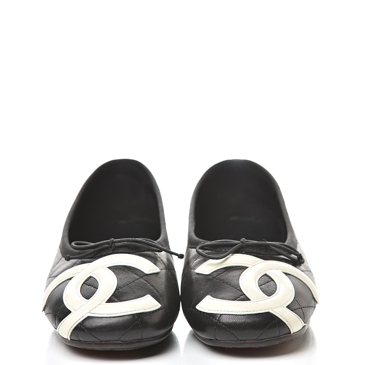Chanel Lambskin Cambon Quilted Ballerina Flats 37 Black 2 of 12