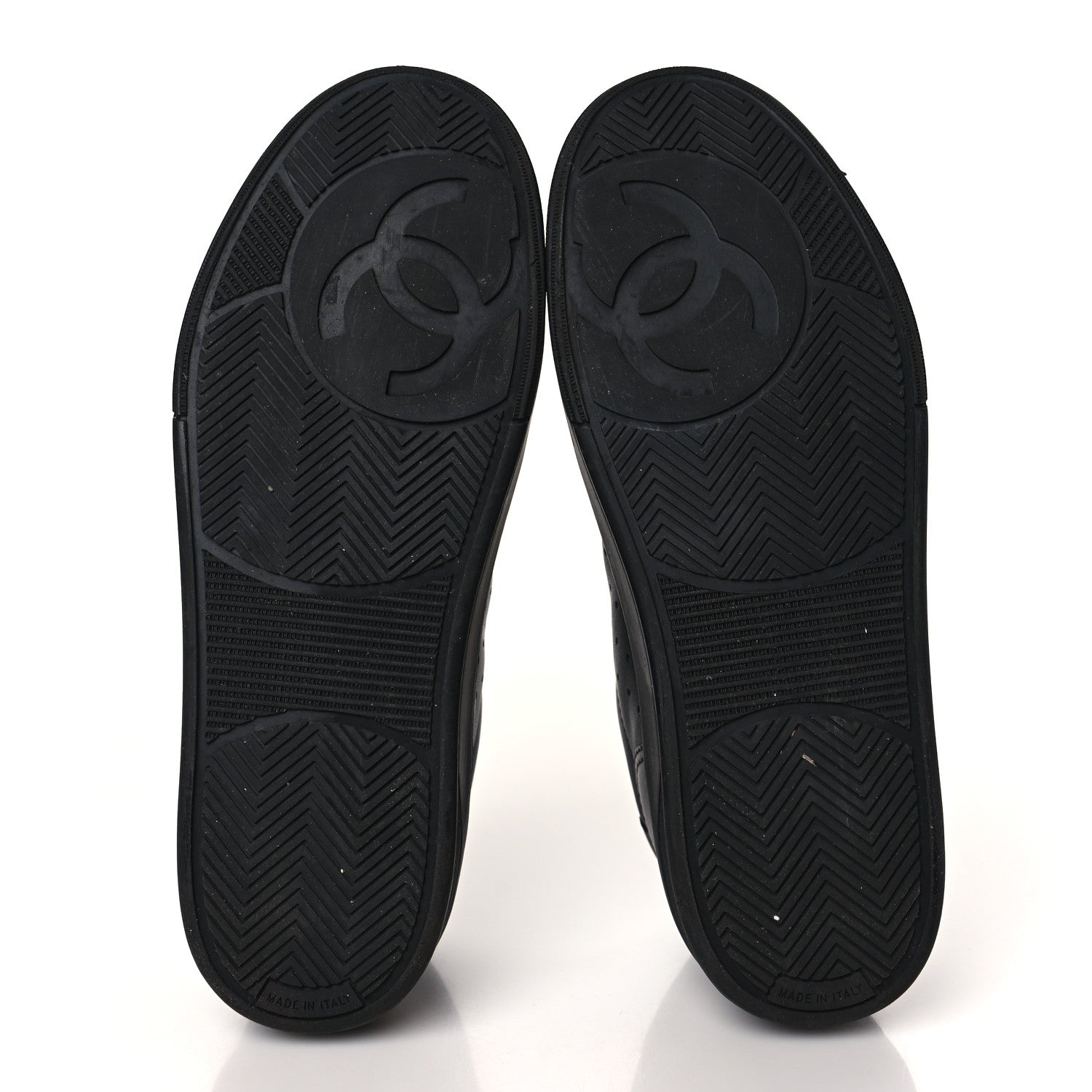 Chanel Calfskin Womens Logo Sneakers 39 Black 5 of 8