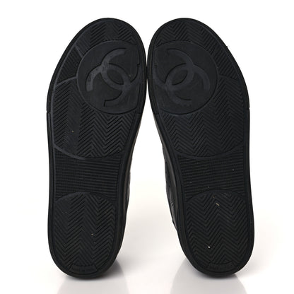 Chanel Calfskin Womens Logo Sneakers 39 Black 5 of 8