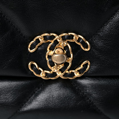 Chanel Goatskin Quilted Medium Chanel 19 Flap Black 10 of 11