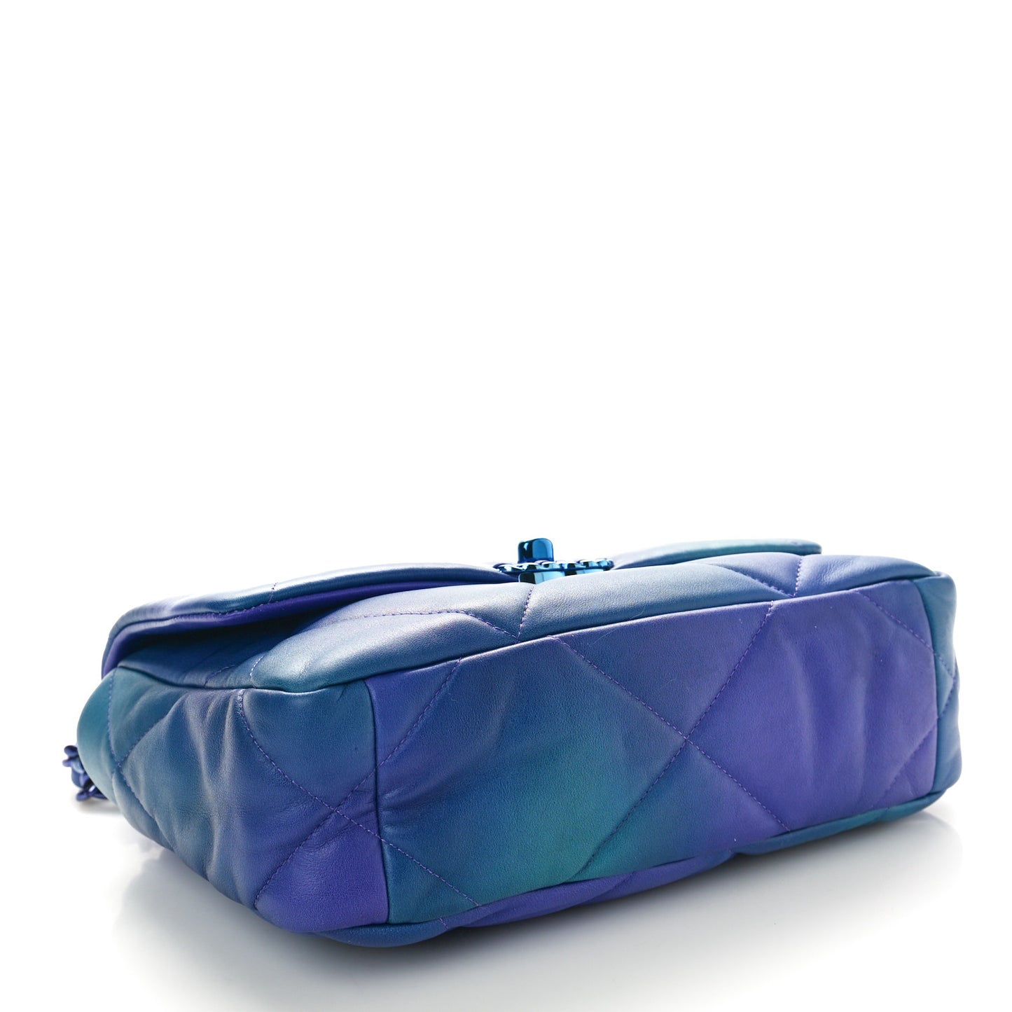 Tie Dye Calfskin Quilted Medium Chanel 19 Flap Blue Purple