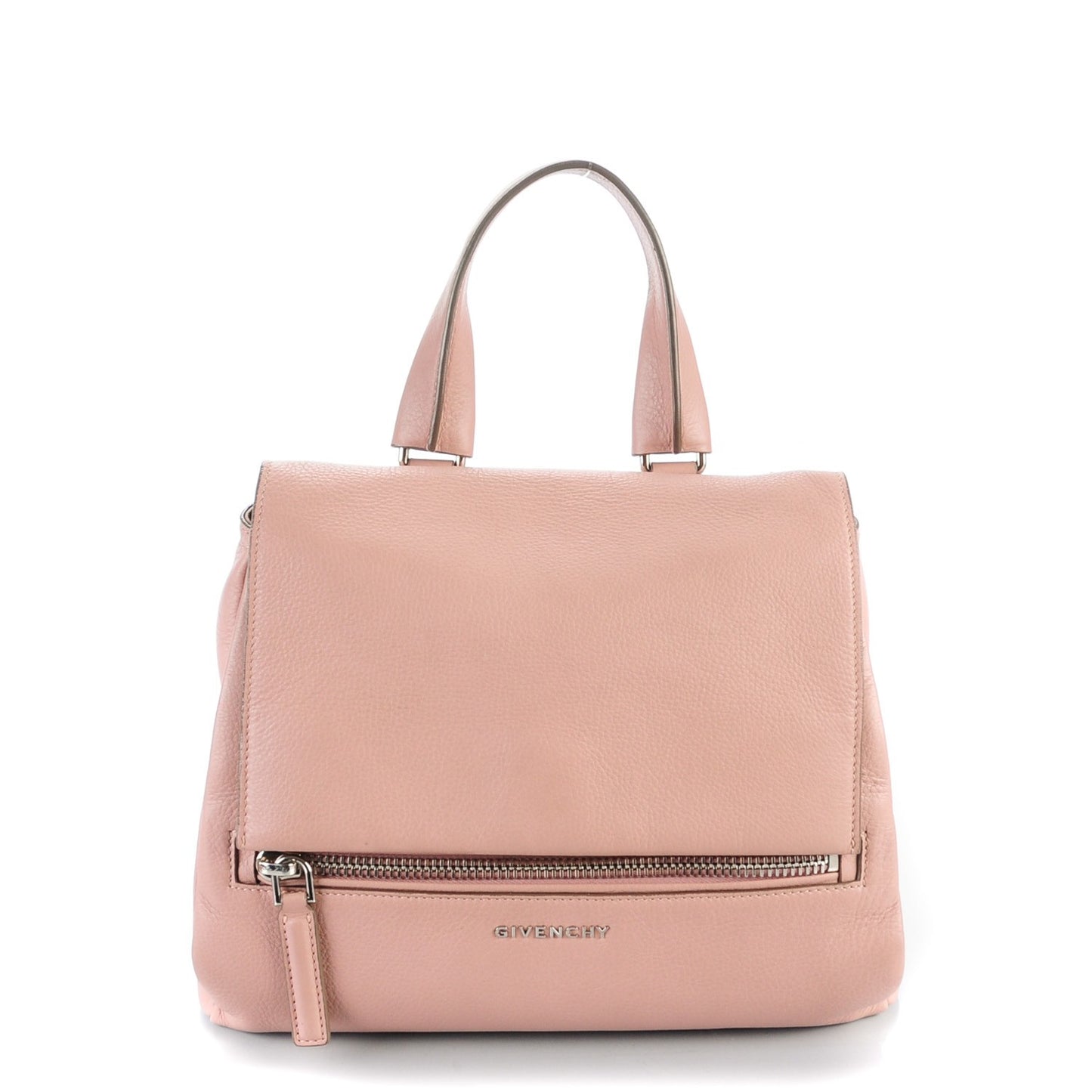 Calfskin Small Pandora Pure Flap Bag Powder Pink