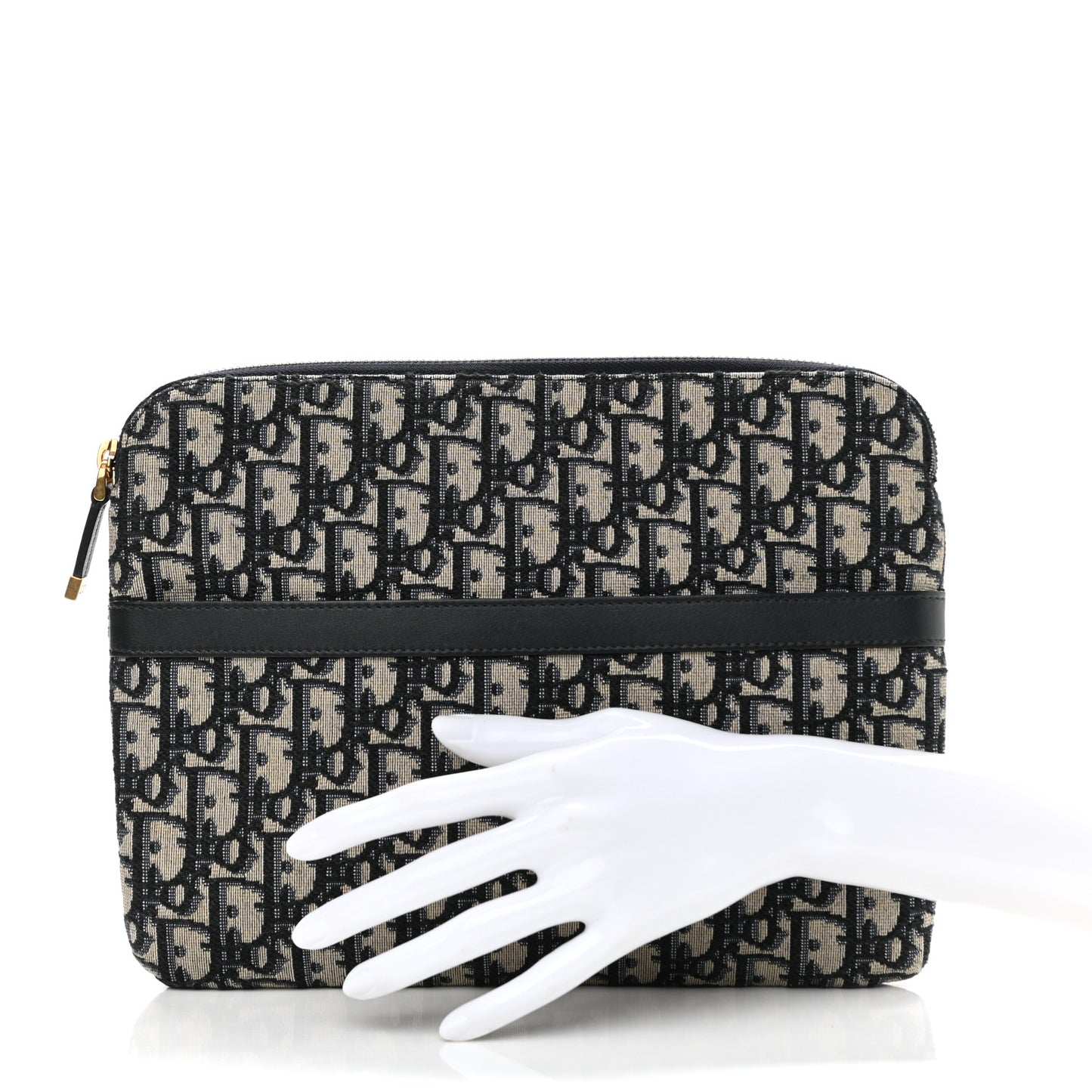 Oblique Pouch Clutch Blue