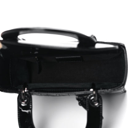 Christian Dior Patent Cannage Small Lady Dior Black 5 of 16
