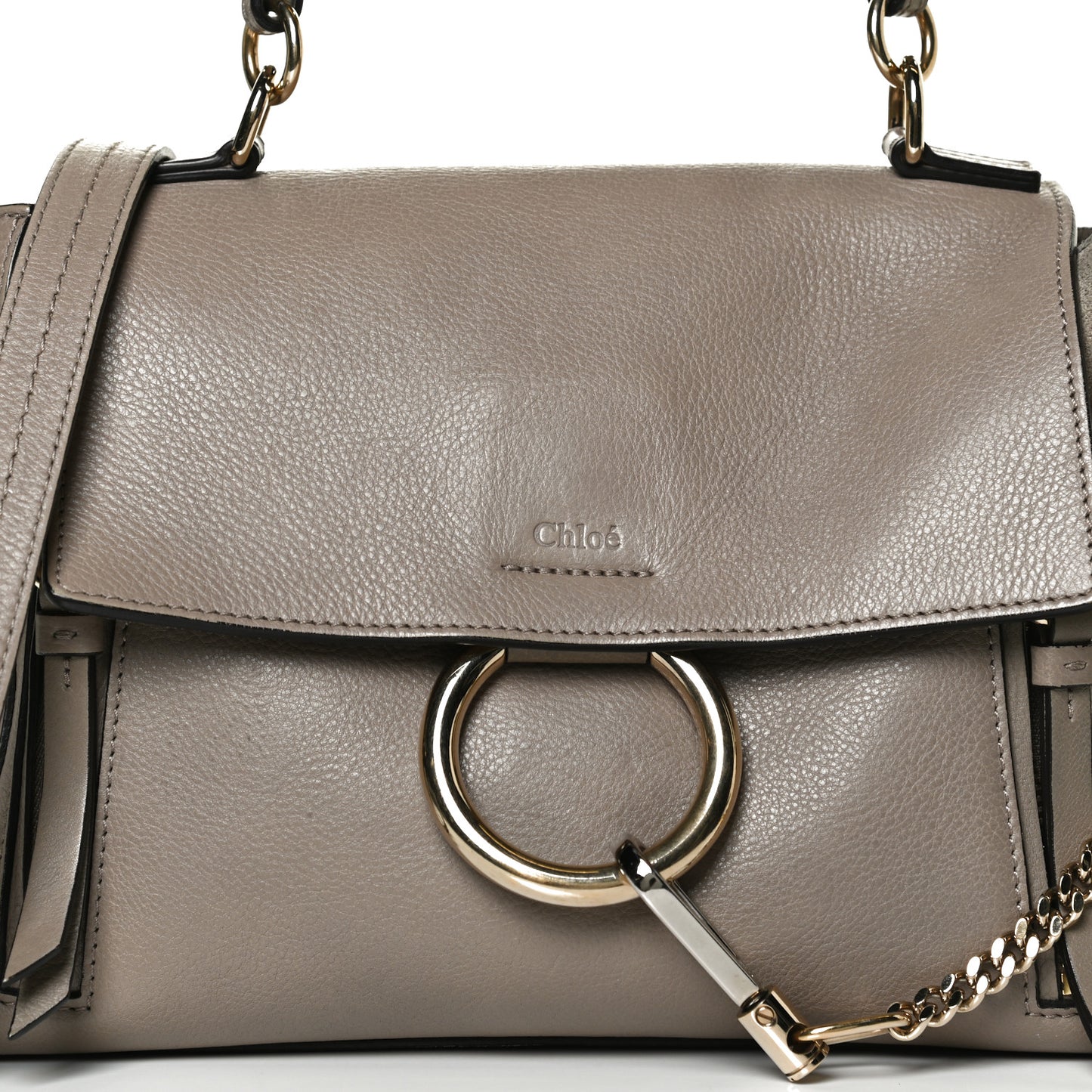 Calfskin Mini Faye Day Shoulder Bag Motty Grey