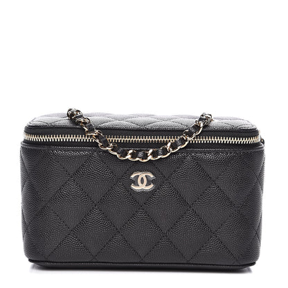 Chanel Caviar Quilted Small Vanity Case With Chain Black 1 of 10
