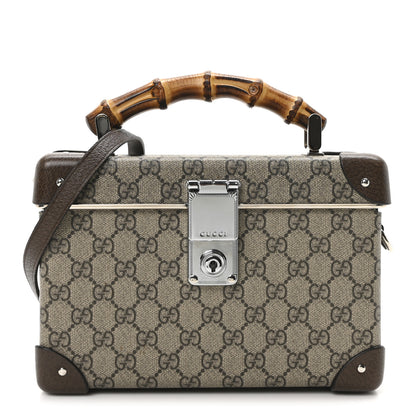 Gucci GG Supreme Monogram Globe-Trotter Beauty Case Brown 1 of 10