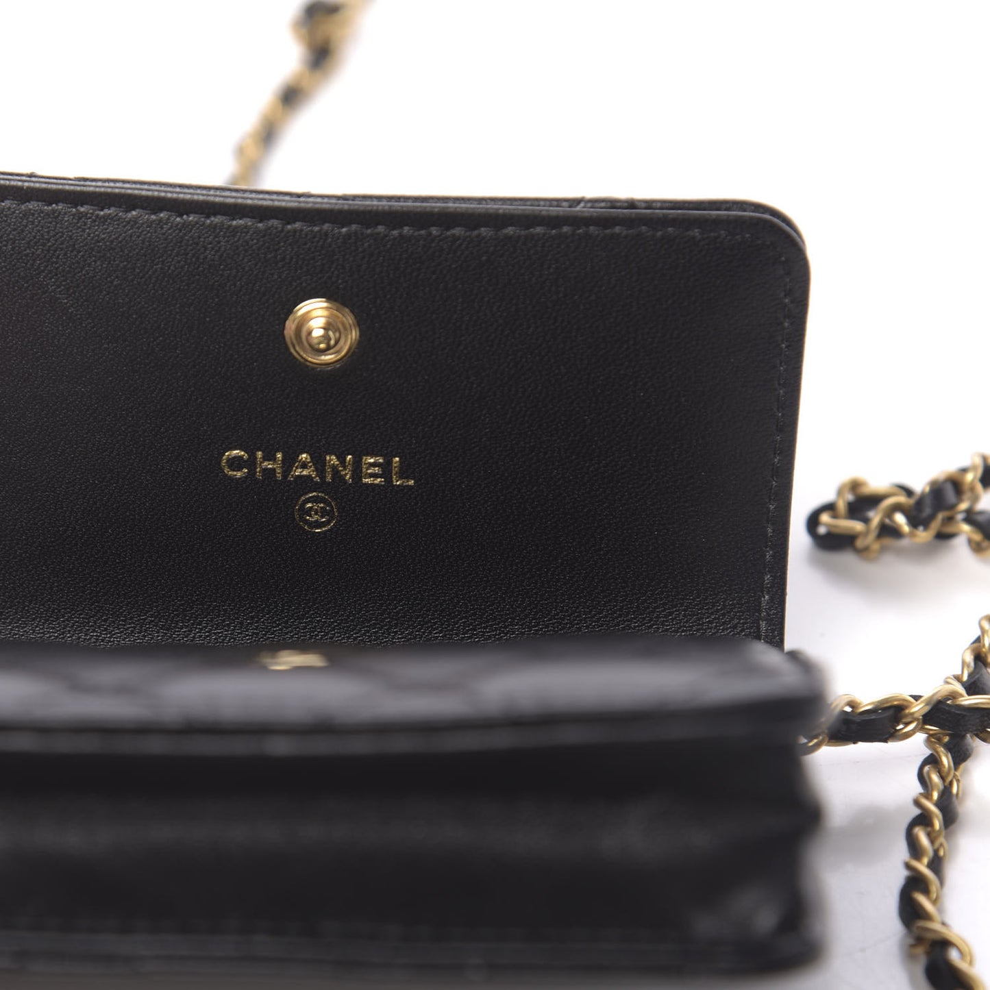 Lambskin Quilted Romance Clutch With Chain Black