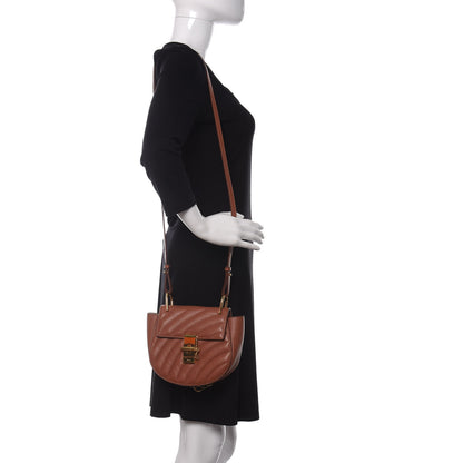 Chloe Calfskin Quilted Mini Drew Bijou Shoulder Bag Chestnut Brown 2 of 12