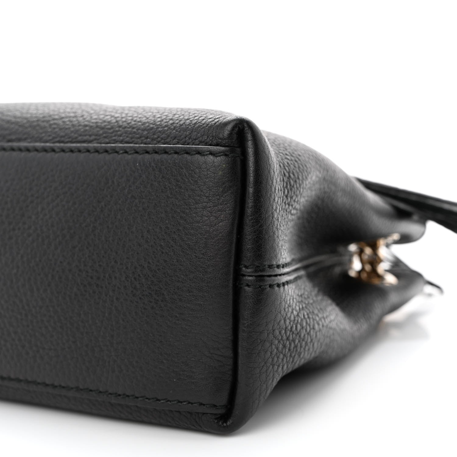 Gucci Pebbled Calfskin Small Soho Chain Shoulder Bag Black 10 of 13