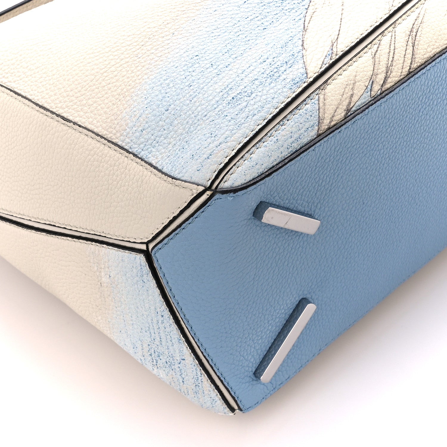 Loewe Grained Calfskin Faces Puzzle Bag Soft White 8 of 9