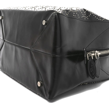 Alaia Calfskin Arabesque Studded Top Handle Bag Black 9 of 12