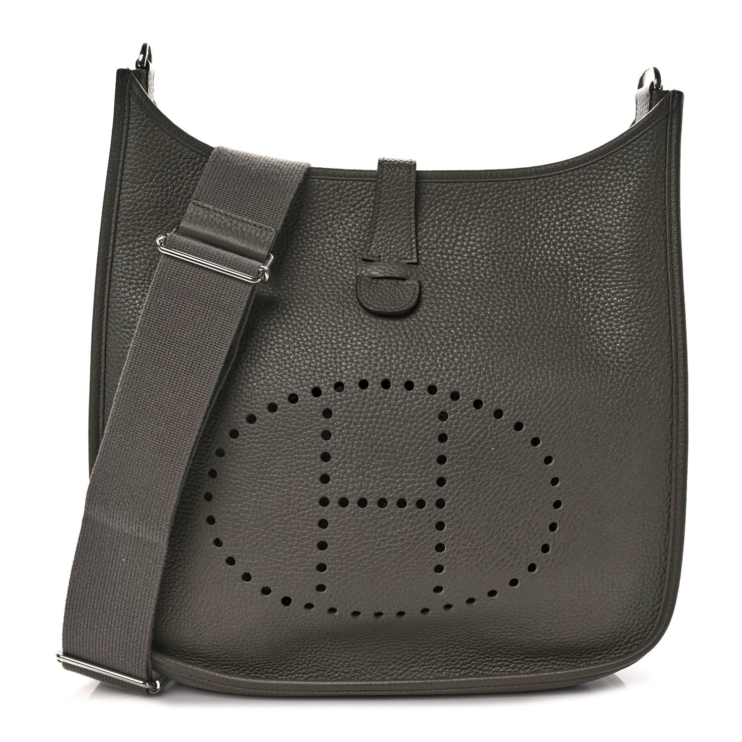 Hermes Taurillon Clemence Evelyne III GM Vert Olive 1 of 8