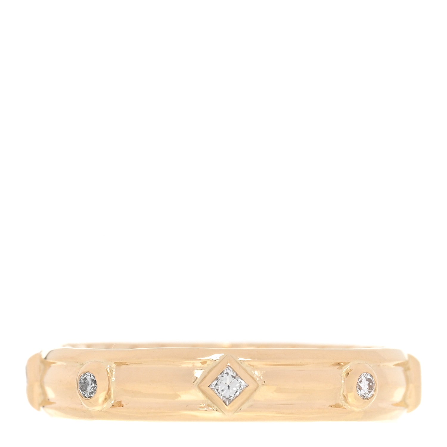 David Yurman 18K Yellow Gold Diamond Modern Renaissance Band Ring 53 6.25 1 of 4