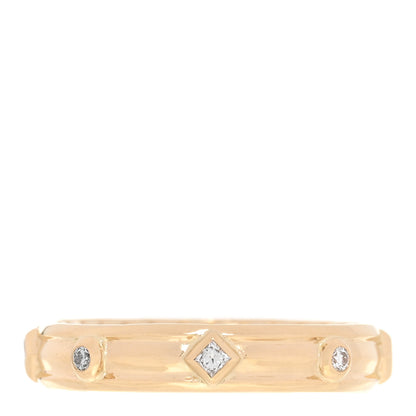 David Yurman 18K Yellow Gold Diamond Modern Renaissance Band Ring 53 6.25 1 of 4