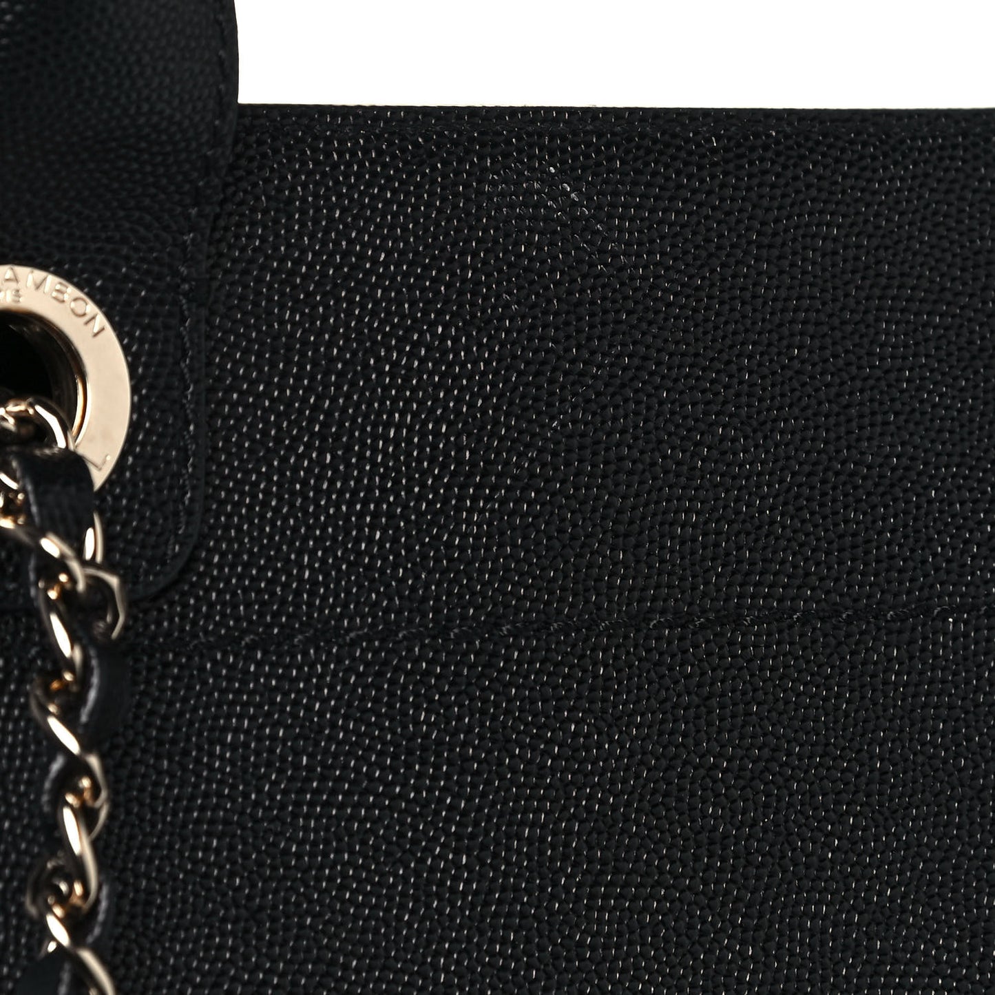 Caviar Medium Studded Deauville Tote Black