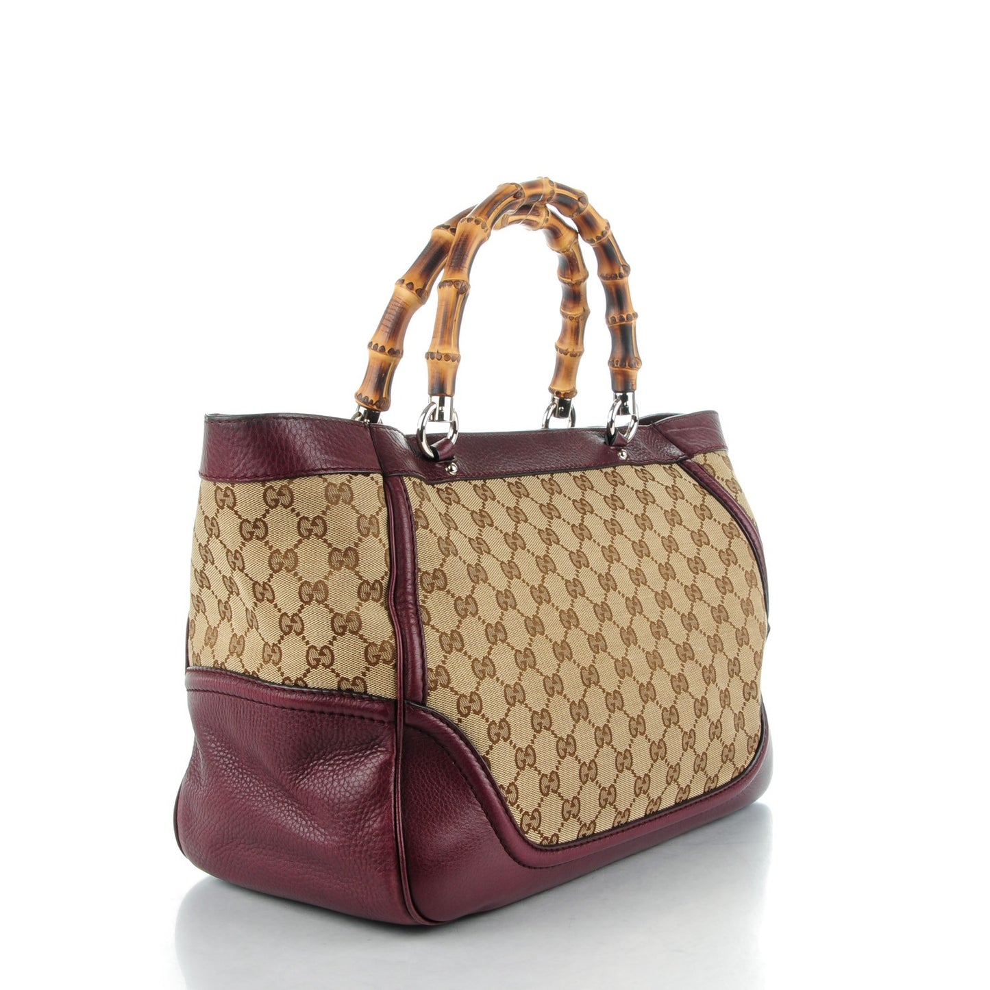 Monogram New Bamboo Medium Tassel Tote Bordeaux