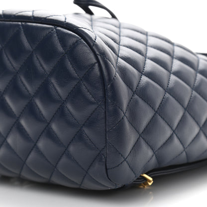 Chanel Lambskin Quilted Small Urban Spirit Backpack Navy 10 of 13