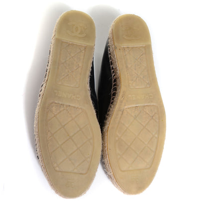 Chanel Lambskin CC Espadrilles 39 Black 5 of 8