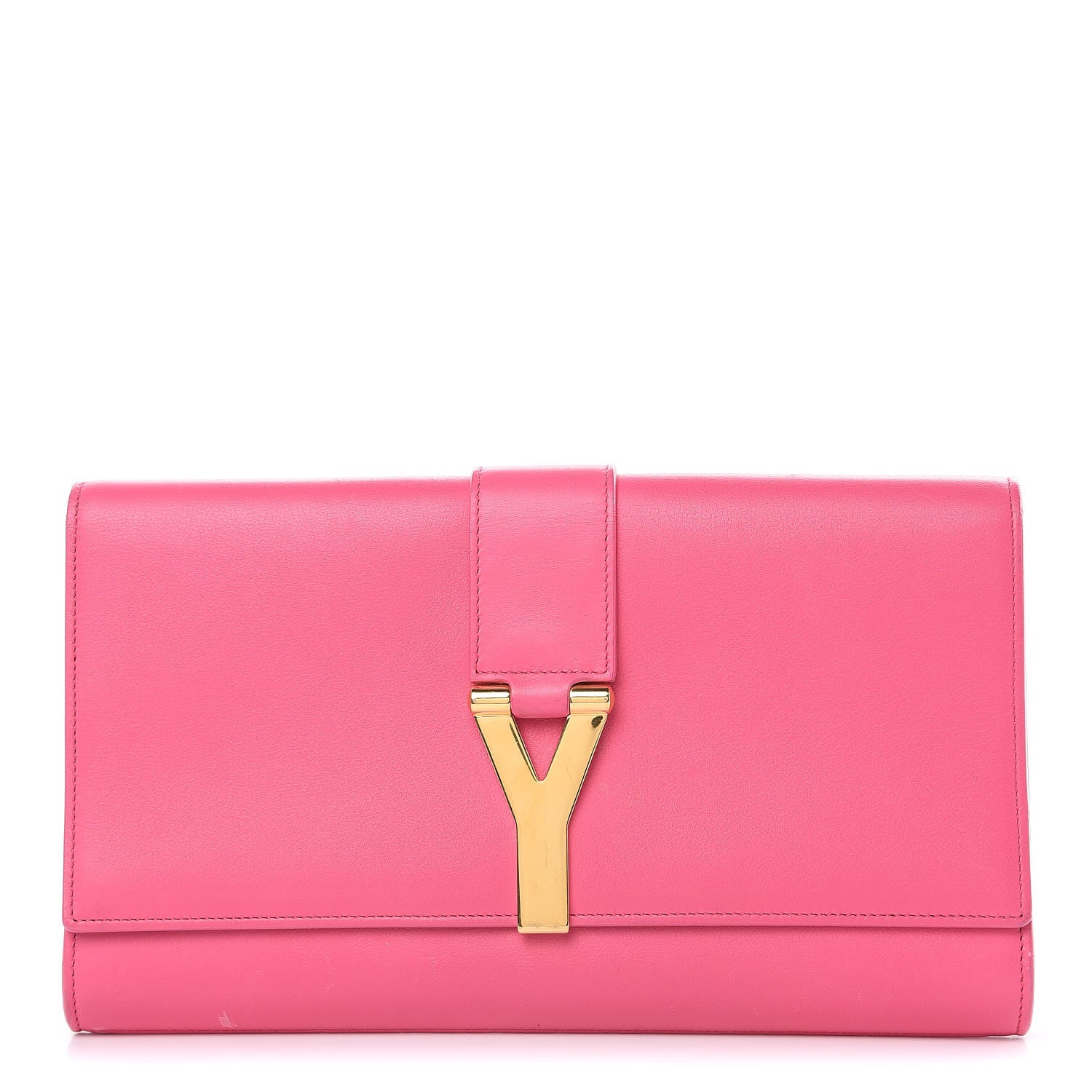 Saint Laurent Calfskin Classic Y Ligne Clutch Pink 1 of 16