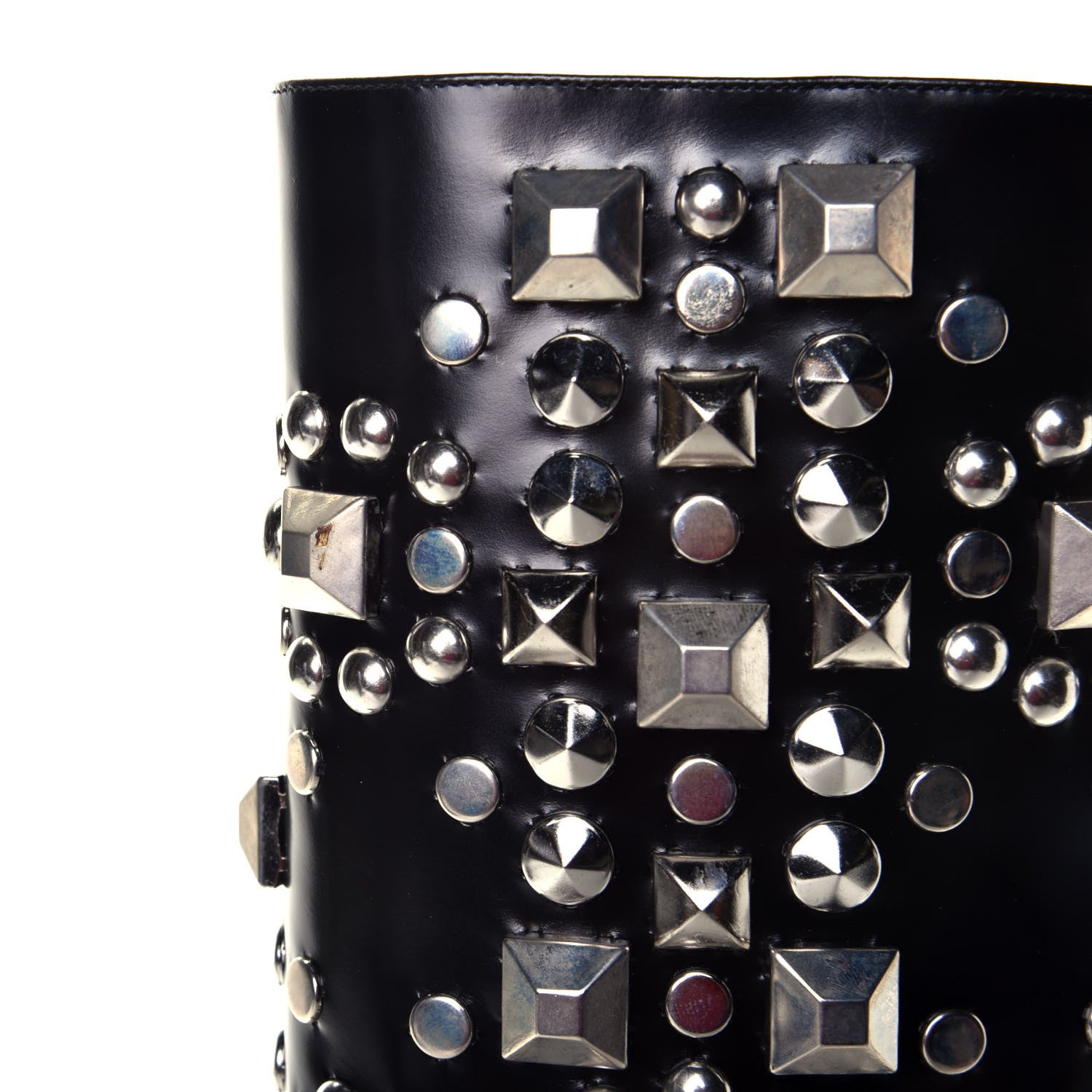 Saint Laurent Ketta Studded Babies 40 Brod Knee High Boots 36.5 Black 8 of 8