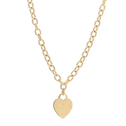 Tiffany 18K Yellow Gold Heart Tag Necklace 1 of 5