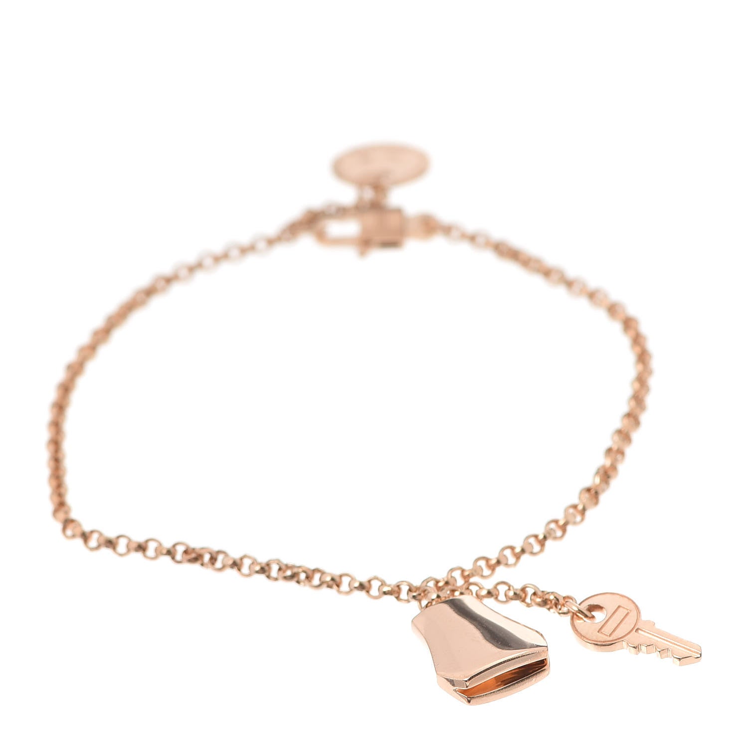 Hermes 18K Rose Gold PM Kelly Clochette Bracelet SH 1 of 6