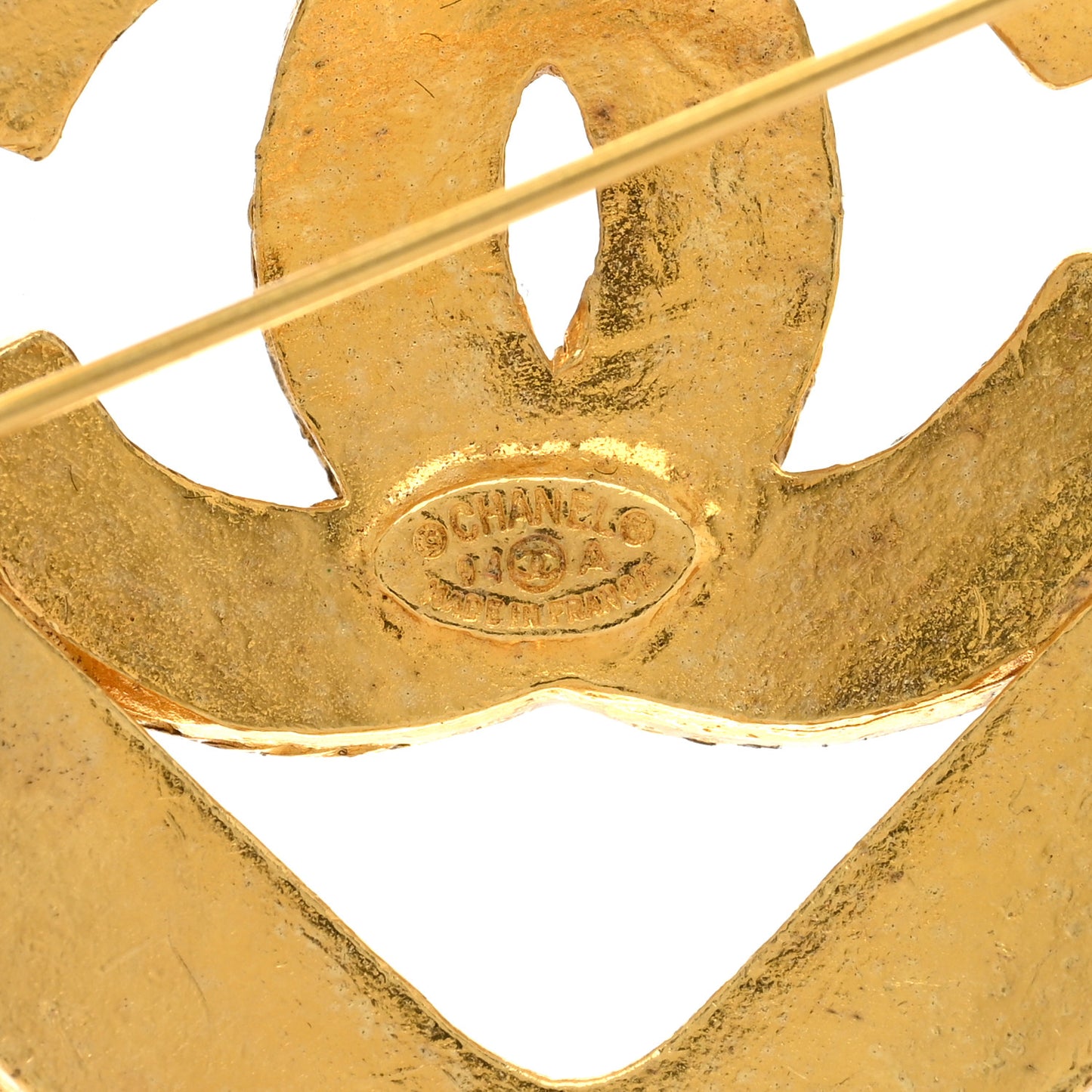 CC Square Brooch Gold