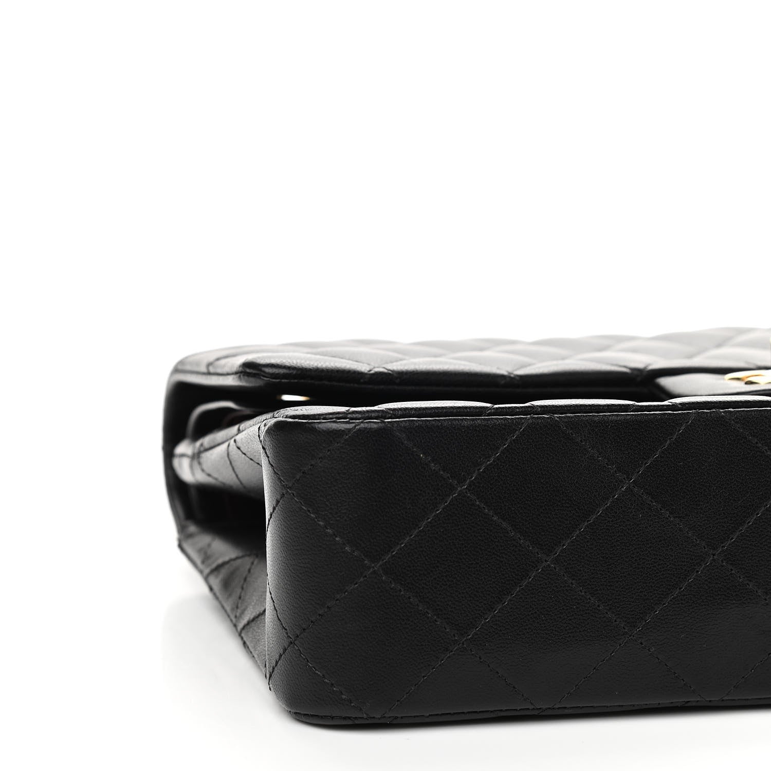 Chanel Lambskin Quilted Medium Double Flap Black 9 of 13