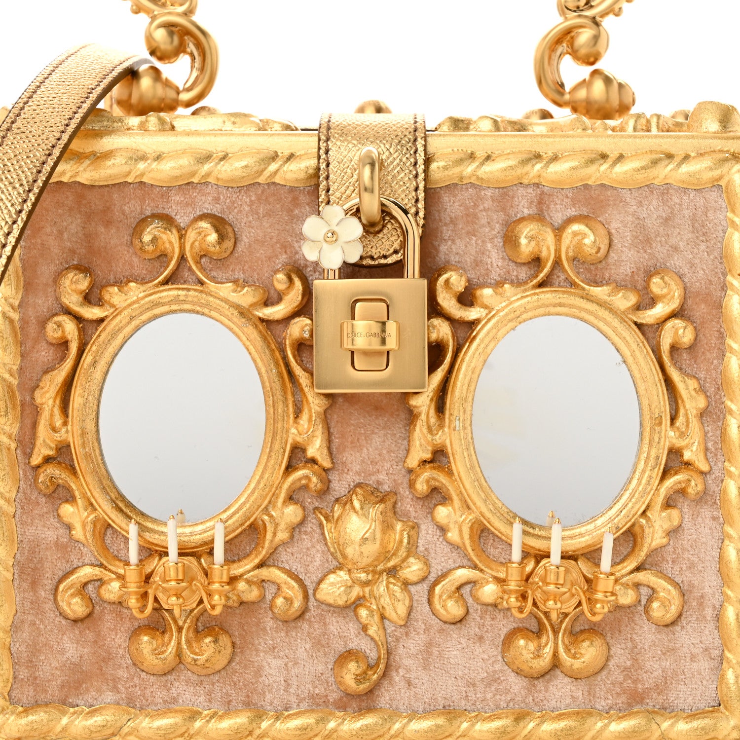 Dolce & Gabbana DOLCE & GABBANA Velvet Dolce Mirror Box Regine Gold 7 of 11