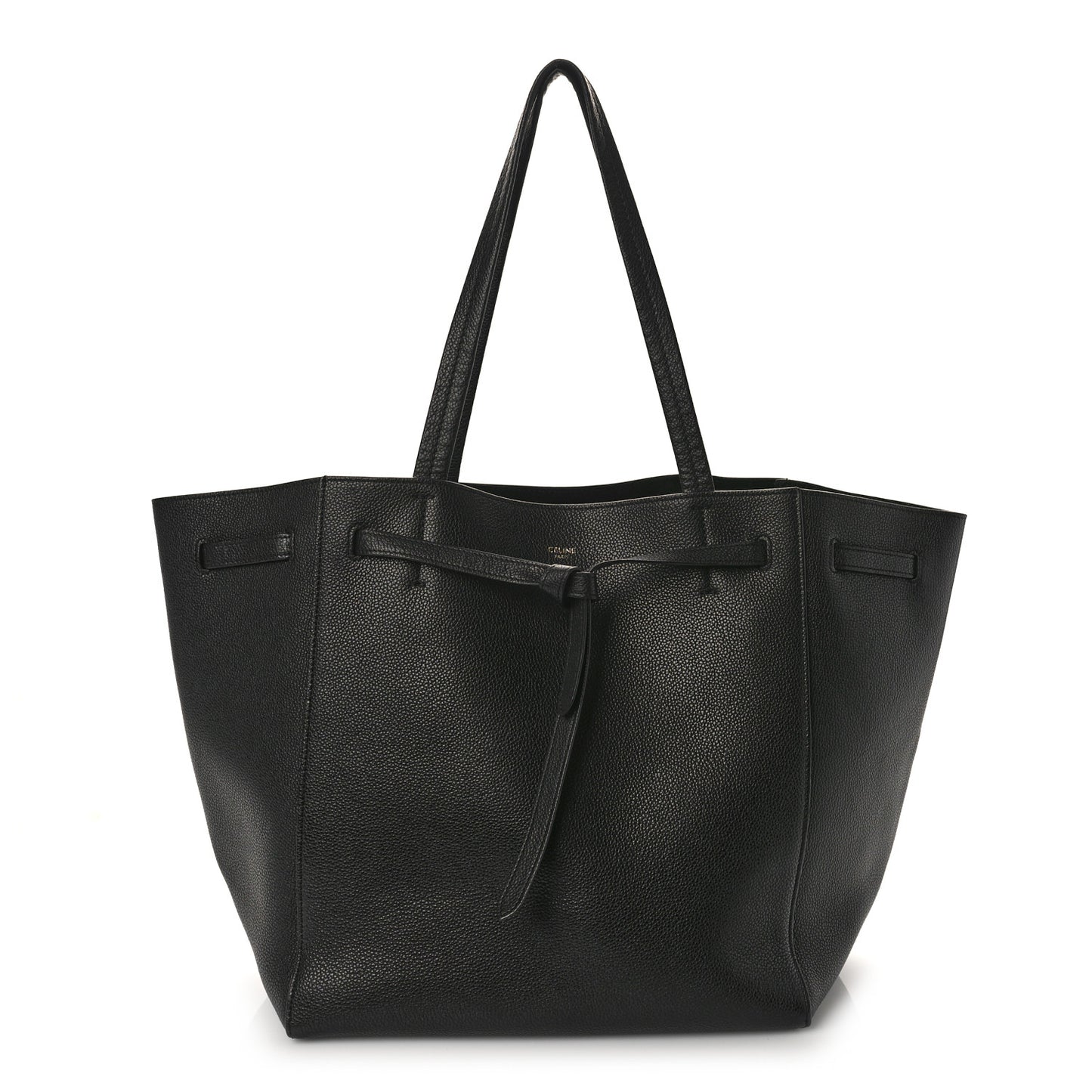 Soft Grained Calfskin Small Belt Cabas Phantom Black