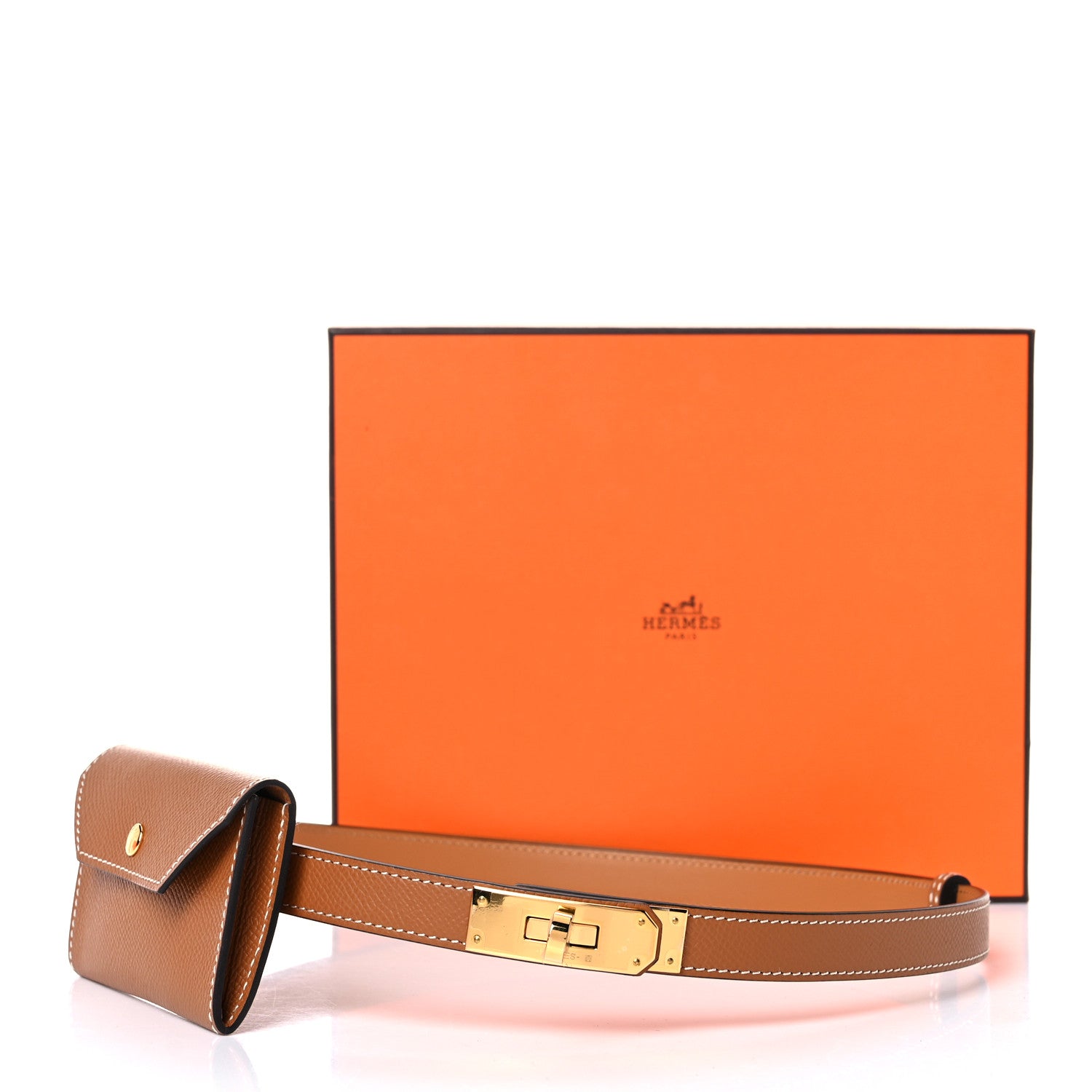 Hermes Epsom Kelly Pocket Belt Gold 5 of 5
