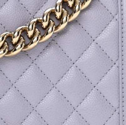 close up image of chanel quilted cavair leather FASHIONPHILE