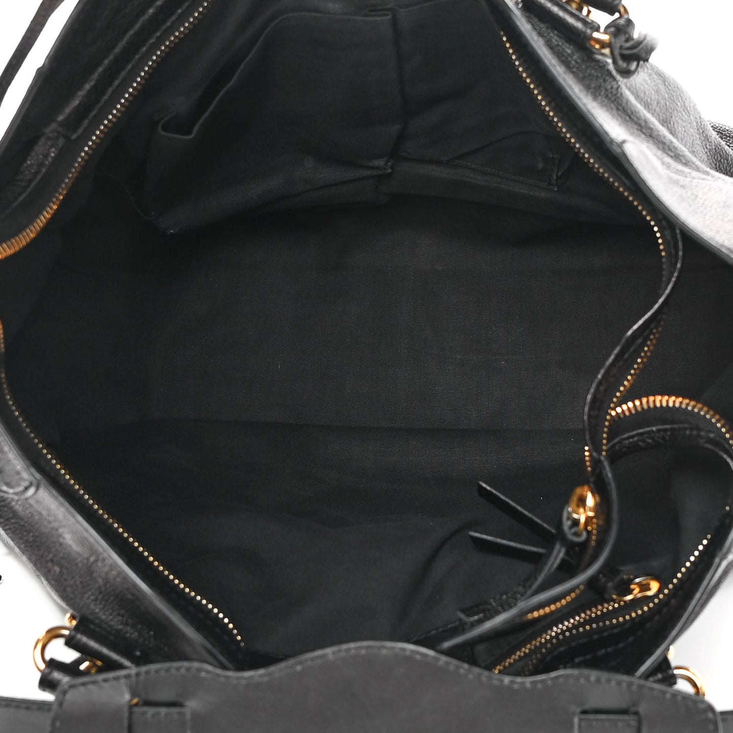 Chevre Gold Metallic Edge Hardware City Black