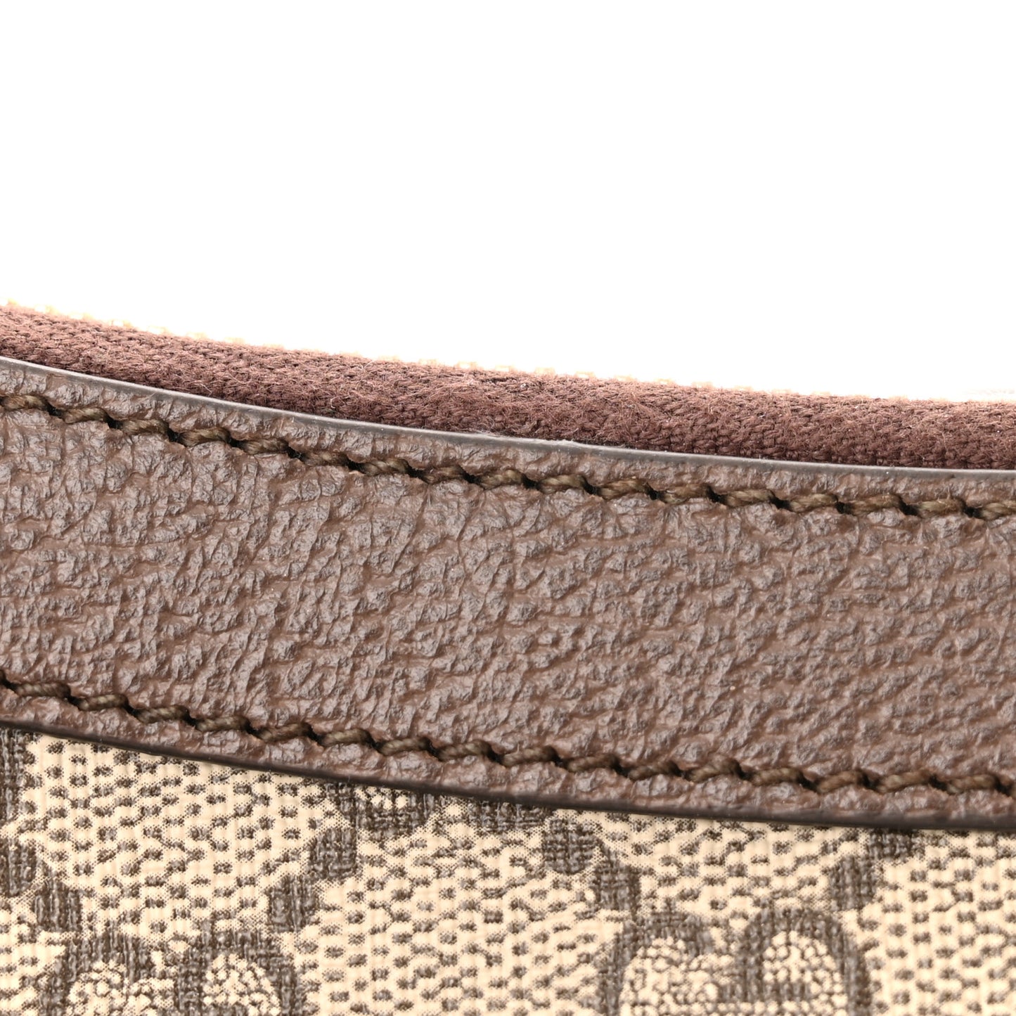 GG Supreme Monogram Textured Dollar Calfskin Web Small Ophidia GG Handbag Beige Ebony New Acero