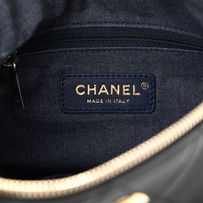 Chanel Lambskin Quilted Resin Bi-Color Waist Bag Fanny Pack Black 6 of 10