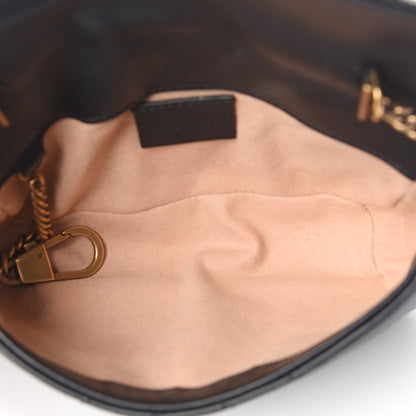 Gucci Calfskin Matelasse Super Mini GG Marmont Shoulder Bag Black 5 of 10