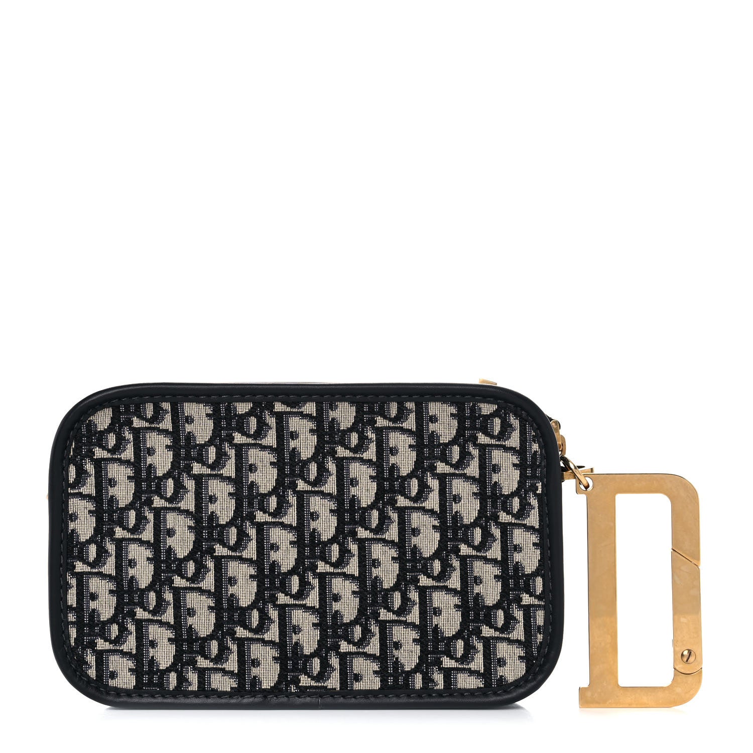 Christian Dior Oblique Diorquake Clutch Blue 1 of 11